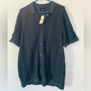 Abercrombie & Fitch Camp Collar Stitched Button-Through Shirt